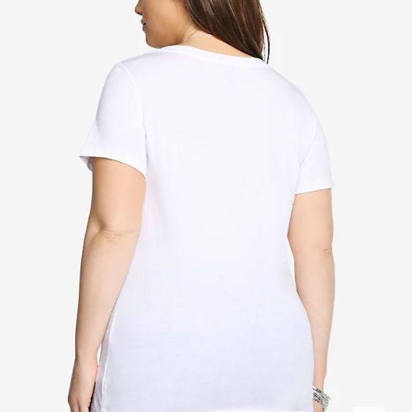 Torrid soft White Premium Vneck Tshirt 5 - Picture 2 of 7